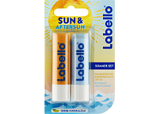 Labello Sun Protect + Hydro Care zestaw balsamów do ust, 2× 4,8 g