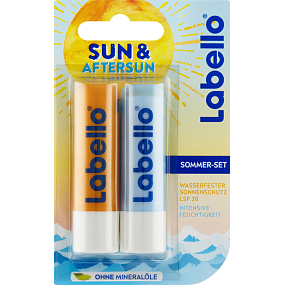 Labello Sun Protect + Hydro Care zestaw balsamów do ust, 2× 4,8 g