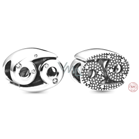 Charm Srebrny 925 znak zodiaku Błyszczący Rak, koralik na bransoletkę