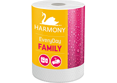 Harmony Family Everyday 2-warstowe ręczniki papierowe 44 m, 1 rolka