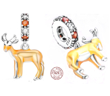 Zawieszka ze srebra próby 925 Antylopa, charms do bransoletki