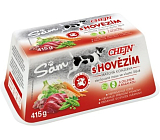 Sam miska dla psów z wołowiną, 97% zawartość mięsa, 415 g