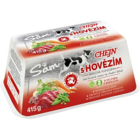 Sam miska dla psów z wołowiną, 97% zawartość mięsa, 415 g