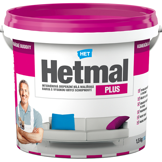 Het Hetmal Plus farba malarska, 1,5 kg