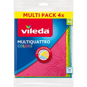 Vileda Multiquattro Colors ściereczka, 4 szt.