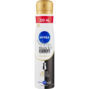 Nivea Black & White Invisible Silky Smooth antyperspirant w sprayu, 250 ml
