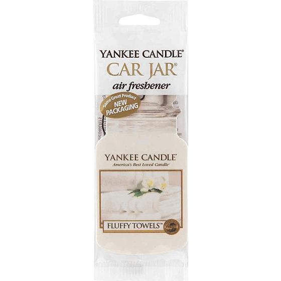 Yankee Candle Fluffy Towels - Nadýchané osušky Classic vonná visačka do auta papírová 12 g