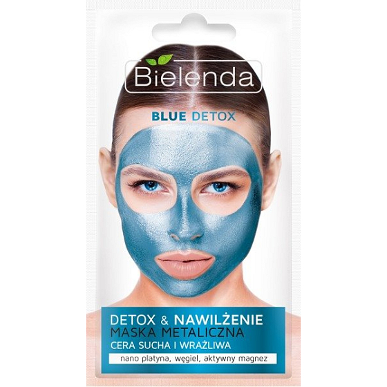 Bielenda Blue Detox maska modelująca do suchej i wrażliwej cery 8 g