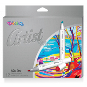 Colorino Artist skicovací fixy oboustranné, štětcový a seříznutý hrot 12 sytých barev