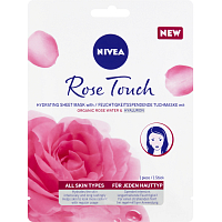 Nivea Rose Touch 10-minutowa nawilżająca maska tekstylna 1 szt.