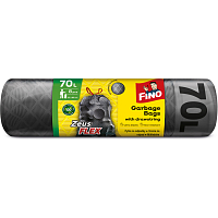 Fino Zeus Flex worki na odpady, zasuwane, 35 µ, 55 × 85 cm, 70 l, 8 sztuk