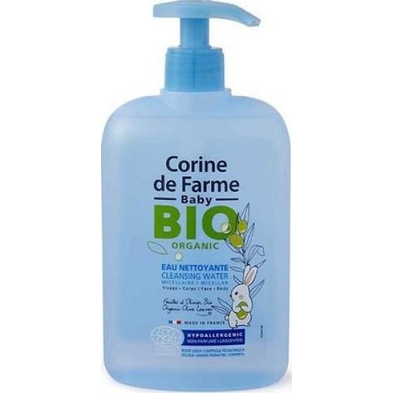 Corine de Farme Baby Bio Organic čistící micelární voda pro děti dávkovač 500 ml