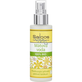 Saloos Woda miętowa 100% Bio pobudzający naturalny tonik do twarzy dla skóry tłustej i mieszanej 100 ml
