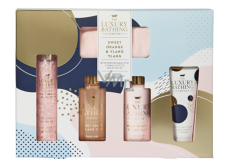 Grace Cole Pomarańcz & Ylang ylang żel pod prysznic 50 ml + balsam do ciała 50 ml + krem do rąk i paznokci 50 ml + sól do kąpieli 60 g + szlafrok, kosmetyczny zestaw dla kobiet