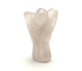 Różowy Anioł ochronny figurka kamień naturalny 3 cm, kamień miłości
