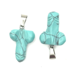 Tyrkenit Penis do szczęścia, przywieszek naturalny kamień ręcznie szlifowany ok. 11 x 22 mm, kamień młodych ludzi, szuka życiowego celu