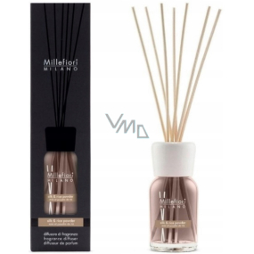 Millefiori Milano Natural Silk & Rice Powder - Hedvábí & rýžový prášek Difuzér 100 ml + 7 stébel v délce 25 cm do menších prostor vydrží 5-6 týdnů