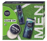 Nivea Men Feeling Game on krem do twarzy, ciała i rąk 150 ml + Nivea Men Ultra Charge antyperspirant w sprayu 150 ml + Nivea Men Ultra Charge żel pod prysznic 250 ml, zestaw kosmetyczny dla mężczyzn