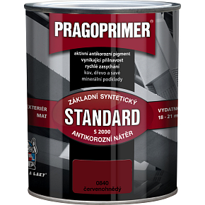 Pragoprimer Standard S2000 podkładowa farba na metal, 0840 czerwonobrązowa, 600 ml