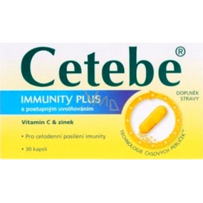 Cetebe Immunity plus Vitamin C + Zinek 30 tablet Cetebe Immunity plus Vitamin C + Zinek 30 tablet
