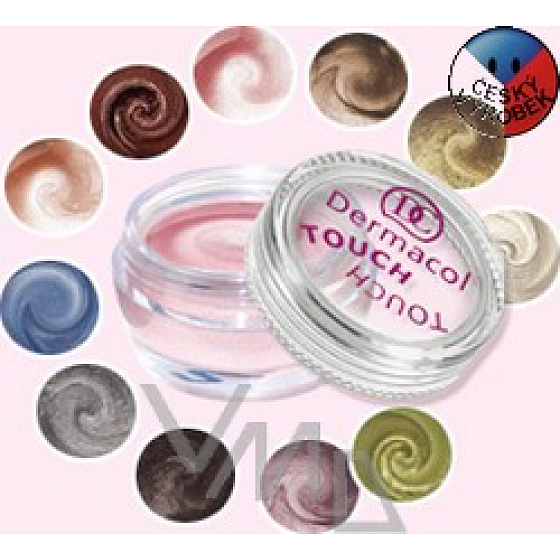 Dermacol Pearl Touch Eyeshadow vysoce třpytivé pěnové oční stíny 4,9 g odstín 1