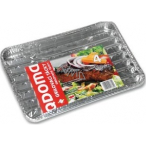 QDoma Grilovací misky hranaté 340 x 230 mm 4 kusy