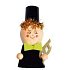 Kominíček vánoční figurka na postavení 14 cm