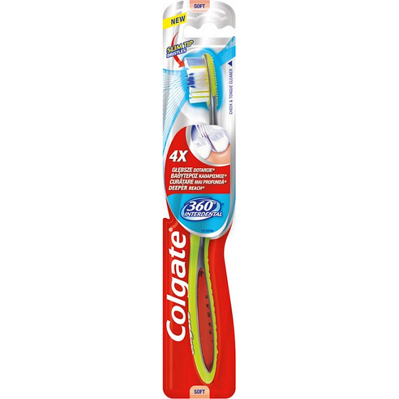 Colgate 360° Interdental Soft měkký zubní kartáček 1 kus