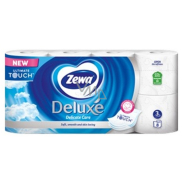 Zewa Deluxe Aqua Tube Delicate Care papier toaletowy 150 arkuszy 3 warstwy 8 sztuk, rolka, którą można spłukać