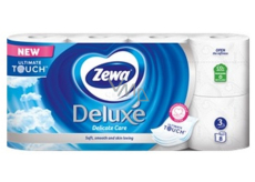 Zewa Deluxe Aqua Tube Delicate Care papier toaletowy 150 arkuszy 3 warstwy 8 sztuk, rolka, którą można spłukać