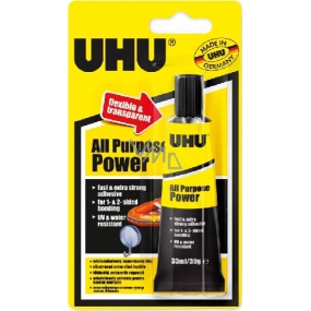Uhu All Purpose Power Čiré univerzální voděodolné kontaktní lepidlo 33 ml