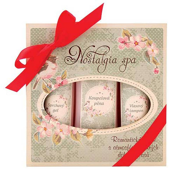 Bohemia Gifts Nostalgia Spa koupelová lázeň 250 ml + sprchový gel 200 ml + šampon na vlasy 200 ml, kosmetická sada
