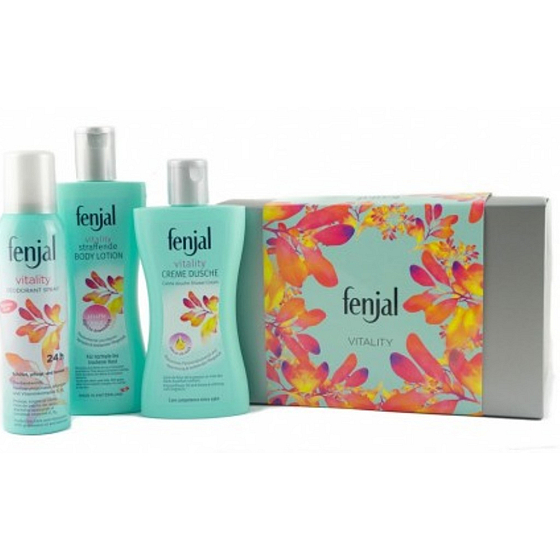 Fenjal Vitality sprchový gel 200 ml + tělové mléko 200 ml + deo sprej 150 ml kosmetická sada