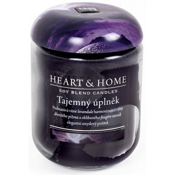 Heart & Home Tajemný úplněk Sojová vonná svíčka střední hoří až 30 hodin 110 g
