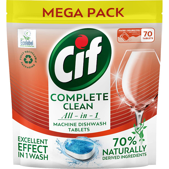 Cif All in 1 Regular tablety do myčky nádobí 70 kusů