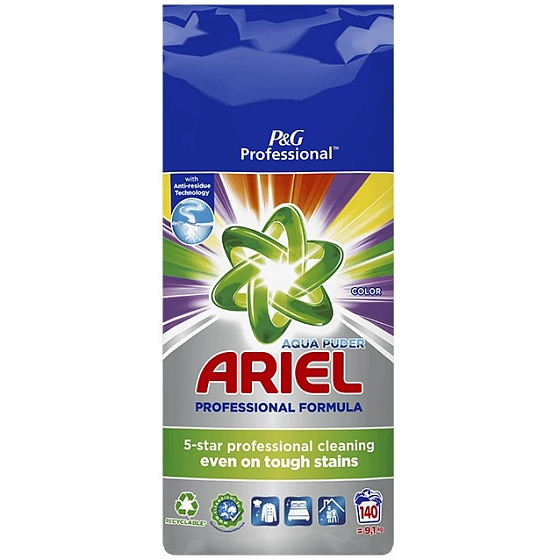 Ariel Aquapuder Color univerzální prací prášek na barevné prádlo 140 dávek 9,1 kg