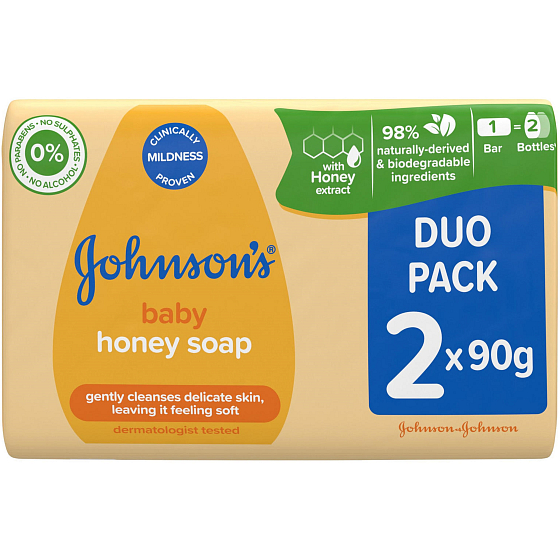 Johnsons Baby Med mydło do kąpieli dla dzieci 2 x 90 g, duopack