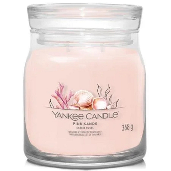 Yankee Candle Pink Sands - Różowa plaża - Świeca zapachowa Signature średnie szkło 2 knoty 368 g