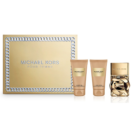 Michael Kors Pour Femme woda perfumowana 50 ml + mleczko do ciała 50 ml + żel pod prysznic 50 ml, zestaw prezentowy dla kobiet