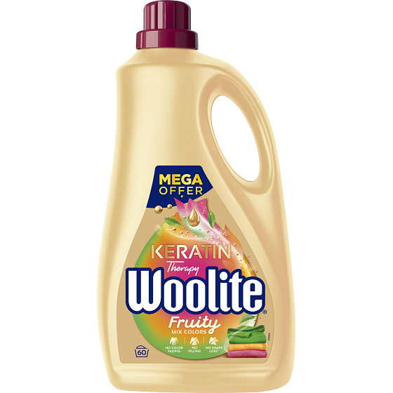 Woolite Keratin Therapy Fruity Mix Colors żel do prania, 3,6 l, 60 prań
