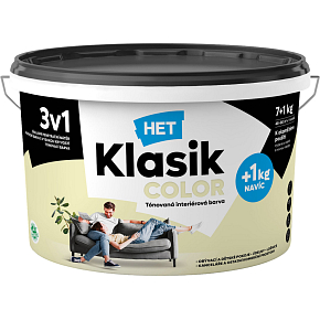 Het Klasik Color farba malarska, 0658 żółty pastelowy, 7+1 kg