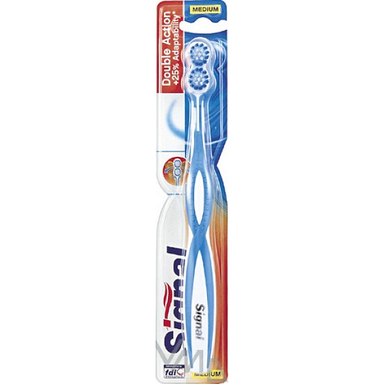 Signal Double Action střední zubní kartáček různé barvy 1 kus