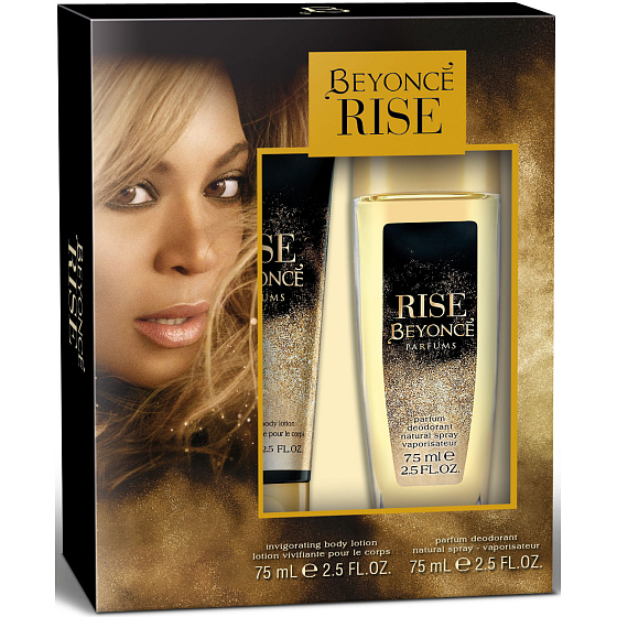 Beyoncé Rise parfémovaný deodorant sklo pro ženy 75 ml + tělové mléko 75 ml, kosmetická sada