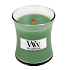 WoodWick White Willow Moss - Vrba a Mech vonná svíčka s dřevěným knotem a víčkem sklo malá 85 g