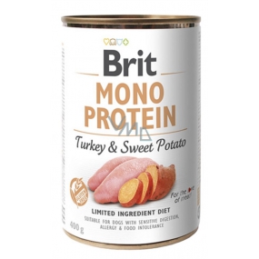 Brit Mono Protein Krocan se sladkými brambory 100% čistý krůtí protein kompletní krmivo pro psy 400 g Brit Mono Protein Krocan se sladkými brambory 100% čistý krůtí protein kompletní krmivo pro psy 400 g