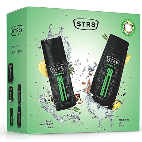Str8 FR34K deodorant sprej 150 ml + sprchový gel 250 ml, kosmetická sada pro muže