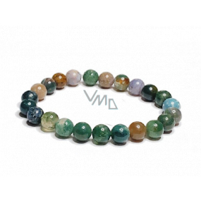 Achát Indický náramek elastický přírodní kámen, kulička 8 mm / 16 - 17 cm, symbolizuje element země Achát Indický náramek elastický přírodní kámen, kulička 8 mm / 16 - 17 cm, symbolizuje element země