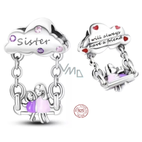 Zawieszka srebrna 925 Sestra - zawsze będę twoim przyjacielem, koralik do bransoletki rodzina Zawieszka srebrna 925 Sestra - zawsze będę twoim przyjacielem, koralik do bransoletki rodzina