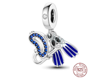 Charm Srebrny 925 do nurkowania, snorkelingu, 3w1 zawieszka na bransoletkę sport