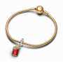Zawieszka ze srebra próby 925 czerwona koperta - bogactwo, charms do bransoletki symbol